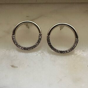 Elegant Silver Circle Earrings